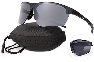 OKH Gafas de Ciclismo Plegables, PortáTiles a Prueba de Viento, TR90 Gafas Deportivas, Gafas de Sol Para Hombre Mujer, Para Bicicleta al Aire Libre, Motocicleta, ConduccióN, Pesca, Senderismo