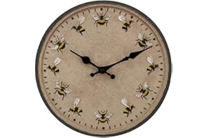 Baoblaze Gartenuhr Wetterfest Groß, Outdoor Wall Clock, Robuste 30 cm Große Hängeuhr, Wanduhr Wasserdicht Retro Aussenbereich, Kreativ Antike Wanduhr für Schwimmbad Hof Restaurant Büro Eingang