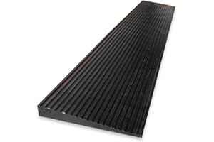 Floordirekt Schwellenrampe Denali - Rampa de umbral de puerta y bordillo de 2 cm de altura - Rampa para silla de ruedas para accesibilidad en bordillos y aceras de goma reciclada