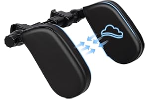 Ecoseao Auto Kopfstütze Kissen, U-förmige Design Autositz Kissen Kopfstütze Nacken Unterstützung Kopfstütze Reise Schlafkissen mit Memory Foam für Erwachsene Kinder (schwarz)