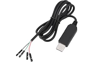 AKOZON PL2303HX Module Convertisseur de Câble TTL USB RS232 Amélioré Adaptateur Série COM/TTL Câble de Téléchargement STC