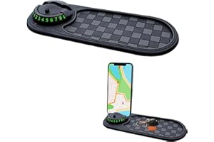 XICAIHAO Car Anti Slip Mat, Multifunction Car Antislip Mats, Vehicle Dashboard Mat with Phone Holder with Temporary Parking, Vehicle-Mounted Mats for Keys, Sunglasses (anti-slip mat)