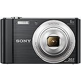 Sony DSC-W810 - Fotocamera Digitale Compatta con Sensore Super HAD CCD da 20.1 MP, Zoom Ottico 6x, Video HD, Nero