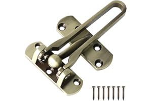 SAYAYO Verrouillage des Portes Secondaires, Chaînes de Porte de Sécurité, Verrou de Porte Coulissante, Alliage de Zinc Barre Pivotante, Serrure de Porte de Sécurité, Bronze, EMS570-Q