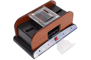 LONGZHUO Automatischer Kartenmischer, Holzkartenmischer Automatischer batteriebetriebener Spielkartenmischer f¨¹r 2-Deck-Poker, G f¨¹r Heimturniere Verwendung f¨¹r klassisches Poker