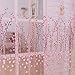 1M*2M Romantic Curtains Voile Tulle Flower Door Valances Panel Window Balcony for Home Decor (Pink)