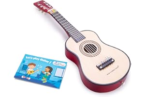 New Classic Toys Instrument débutants Guitare avec Le Livre de Musique-Naturelle, 344