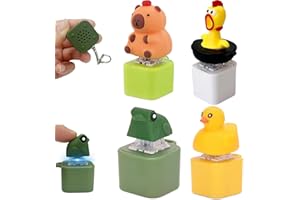 XUDUOO 4 Stück Fidget Toys, Frosch Sensorik Spielzeug, Frösche-Quaken-Schlüsselanhänger, Duckey Keychain Tastatur-Schlüsselanhänger mit bunten Lichtern und Sound, Für Anti Angst & Nervosität