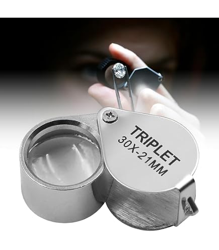 Loupe De Bijoutier Pliable 40x Avec LED Et UV - Métal - Piles Incluses - Portable Et Précise