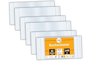 ‎PERFECT LINE perfect line 12 x okładka na książkę o wysokości 30,5 cm, bardzo stabilna, z polipropylenu, przezroczysta okładka, zmywalna, etui do 56 cm szerokości, wyprodukowano w UE