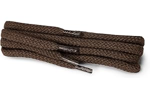 Okrągłe Sznurowadła Kaps, Wysokiej Jakości, Wytrzymałe Sznurówki, Wykonane w 100% z Bawełny, Do Obuwia Codziennego, Wyprodukowane w Europie, 1 para, Dostępne w Wielu Kolorach i Długościach