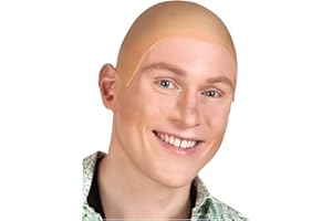 CSDPC Bald Cap Bald Skin | Thick Latex Head Cap | Skin Skull Wig Cap | Bald Skin Head Cosplay Hat for Kids Adults