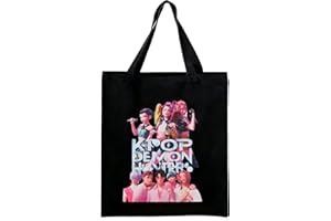 KEVRDRT Bolsa de Tela Dem0n Hun-ters, Tote Bag Tela con Estampado de Hunt-rix, 35x40 cm, Reutilizable Bolsas Tela, Regalo Original Mujer y para Fans del Anime