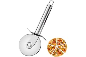 ISIGNO Cortador de Pizza de Acero Inoxidable – Rueda Cortadora Profesional con Mango Ergonómico y Antideslizante Ideal para Cortes Precisos y Limpios