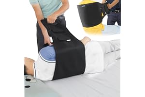 Leetye Mei Transfer Sling for Seniors,Widened Back Curve Design Transfer Belt for Movement,Transfer Boards for Bedridden Patient, Bed Assist Handle, Back Lift Belt for Patient Care (Black)
