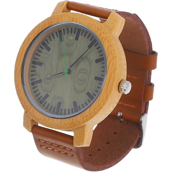 Montre à Quartz Pour Homme En Bois Verawood Et Cuir Véritable - Design élégant, Léger Et Durable