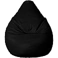 caddyFull Large Leatherette Bean Bag Without Beans (Black)