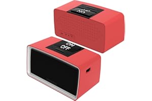 Healvaluefit Simple Music Player for Elderly, Easy Audiobook Player with 32GB TF Card & Card Reader for Dementia, Alzheimers, Visually Impaired, Low Vision Patients, Wired (Red)