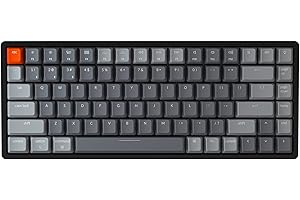 Keychron K2 Version 2 Wireless Gaming Mechanical Keyboard, Bluetooth/USB Wired Compact 84 Keys RGB LED Backlit Aluminum Frame for Mac Windows, Gateron G Pro Blue Switch (US ANSI Layout)