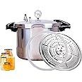 22 ltr Pressure Canner Cooker & all american pressure canners for canning&Induction Compatible | Pressure Gauge & Pressure Regulator | Aluminum & Stainless Steel | Pressure release 10 PSI (+/- 5%)