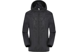 Generico Giacca Impermeabile Donna Leggera con Cappuccio, Giacca a Vento Antipioggia Pieghevole con Tasche, Ideale per Trekking, Viaggio e Sport Outdoor