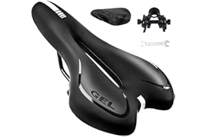 ZONSUSE Selle de Vélo,Étanche Selle VTT, Selle de Ergonomique avec Boule d'Amortisseur à Double Ressort,avec Bande Réfléchissante Arrière, pour Bicyclette VTT Bicyclette Vélo de Route
