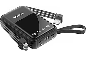 YOBON Przenośna ładowarka do Telefonu 10000mAh Szybkie ładowanie 3.0 USB Power Bank Wyświetlacz LED Szybkie ładowanie Zewnętrzny Akumulator Kompatybilny z iPhonem Androidem i Innymi (Czarny)