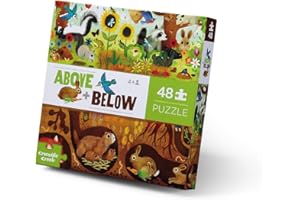 Crocodile Creek Above + Below 48-teiliges Bodenpuzzle – lustige Bodenpuzzles für Kinder im Alter von 4–8 Jahren – Hinterhofentdeckung – 68,6 x 50,8 cm fertig