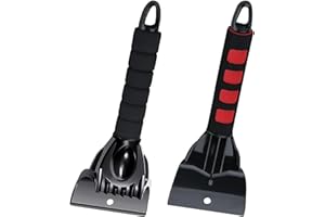 OTAIVE Ice Scraper for Car Windscreen with Soft Grip, 2 Pack Car Ice Scraper Non Scratch, Windscreen Scraper Will Scrape Frost And Ice From Windscreens Snow Shovel