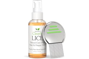 Isabella's Clearly LICE, Powerful Lice Remover with Rosemary, Cedarwood, Tea Tree to Help Eliminate Lice, Nits, Eggs | 100% Natural, No Toxins or Harsh Chemicals | Metal Nit Comb Included (120 ml)