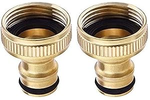 Topways® 3/4 Pulgadas BSP latón Adaptador de Grifo roscado Exterior Conector de Manguera Graden Tap Connector Threaded Faucet Adapter 2 Pieza