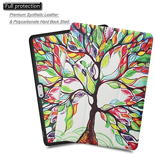 YunTab 3G Tablet 10.1 Zoll/ACEPAD A101 (10.1″) TABLET PC Hülle Case, Infiland Ultra Dünn Tri-Fold Muschel PU Leder Schlank Superleicht Ständer Shell Cover Schutzhülle Etui Tasche für 10.1″ Android Tablet-PC Inklusive XIDO X111, 10 Zoll Tablet Pc(25,7 cm), Artizlee 10 Zoll (10.1″) Tablet PC ATL-21L 1280×800, XIDO Z120/3G Tablet Pc 10 Zoll(Überprüfen Sie bitte die Details der kompatibelen Tablet-Modell-Liste in Produktbeschreibung)(Fröhlicher Baum) - 3