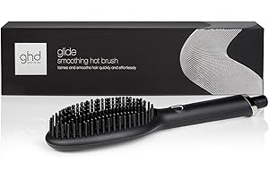 ghd Glide Hot Brush, Spazzola Lisciante per Capelli con Effetto Anticrespo, Piega Veloce e Senza Sforzo, Tecnologia in Ceramica con Ionizzatore, Cavo Professionale 2.7m, Sleep Mode
