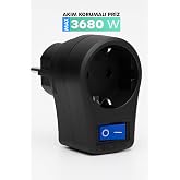 Tekli Topraklı Akım Korumalı Priz Işıklı Anahtarlı Aşırı Gerilim Korumalı Emniyetli Priz 3860 Watt