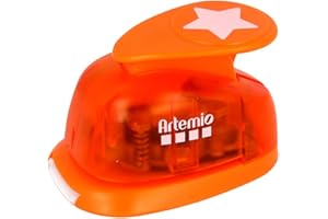 Artemio-2,5 cm, Motivo Star-Punzonatrice a Forma di Numero 2, Colore: Arancione