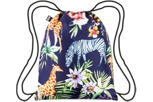 LOQI Artist Wild Zebras Backpack Sac à Dos Loisir, 44 cm, 10 liters, Multicolore (Multicolour)