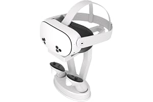 Digicharge Stativ för VR-headset, för Oculus Meta Quest2/Quest/PS VR, monteringsstation för headset och touchkontroller, VR-l