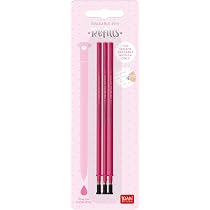 HABNI Lot De 12 Recharges Pour Stylo Gel Effaçable Legami - Pointe 0.7 Mm, Encre Violette Thermosensible