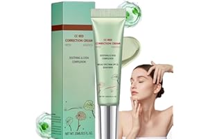 HEZEE CC Red Correct With Cen-Tella,Colour Corrector,Tinted Moisturiser Face Women,Cc Cream Foundation,Anti Redness Cream For Face,Anti Redness Tinted Moisturiser,Balance Skin Tone,Invisible Pores(Green)