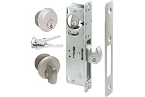 Pacific Doorware Storefront Door Mortise Lock Hook Deadbolt & Cylinder Combo, Adams Rite Cam (Aluminum, 1 1/8")