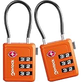 TSA Approved Travel Suitcase Lock with Opening Indicator, Combination Padlock for Suitcases, Backpacks, Carry-on Luggage and