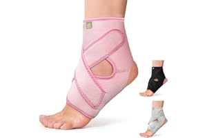 Bracoo FS10 Attelle de Cheville Réglable, Chevillère Entorse Néoprène Respirante, Cheville Droite ou Gauche, 1 pièce