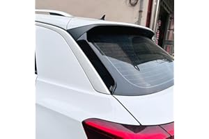 AUTO-STYLE Jeu de déflecteurs d'air lunette arrière compatible avec Volkswagen T-Roc (A11) 2017- (ABS Noir Luisant)