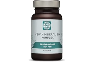 ‎KALA HEALTH Kala Health Vegane Mineralkomplex-Kapseln aus Meeresalgen und Meerwasser mit allen 75 in der Natur vorkommenden Mineralien und Spurenelementen in Ionenform leicht resorbierbar (60)