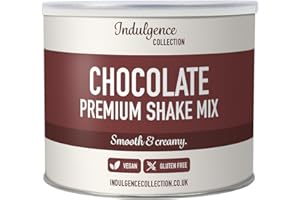 Indulgence Collection Chocolate Milkshake Powder Mix 1kg - Luxurious Thick and Creamy Texture - Ideal for Frappe and Smoothie Drinks - Vegan and Gluten-Free - Made in the UK