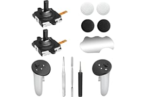 ASTRONISYNC Joystick Replacement Kit for Meta Quest 3 Controllers – 2× Analog Thumb Sticks + 4× Thumbstick Caps with Tools – Compatible Quest 3 Accessories for Left/Right Controller Repair