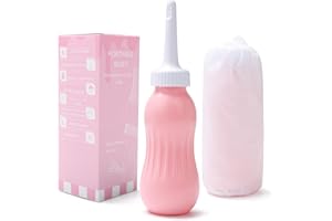 ‎YEAUPE PRO Po Dusche 500ML, YEAUPE PRO Tragbares Bidet für die Wochenbett-Pflege, Dammschmerzlinderung, Portable Bidet mit Aufbewahrungstasche, Peri Bottle Intimdusche Wochenbett Frau, Bidetlity Toilette Pink
