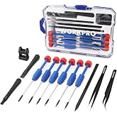 Workpro WP200531 Hassas Tornavida Seti, 12 Par&ccedil;a, CR-V &Ccedil;elik, Torx, Magnetize Aparatlı, Elektronik Onarım