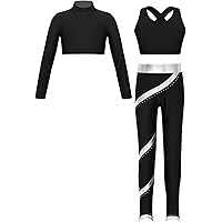 Short Sport Enfant Survêtement Sport Fille Hansber - Top + Short - Yoga Et Fitness - Taille 5-16 Ans Tenue Gymnastique Enfant