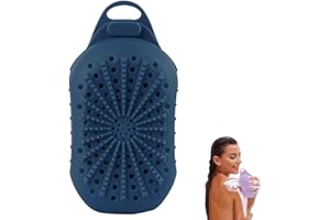 ZhaoCo Sacchetto di sapone in silicone e sacchetto per sapone da utilizzare nella doccia, asciugatura rapida e senza muffa, diversa rugosità su entrambi i lati, spugna per doccia Body Scrubber (blu)